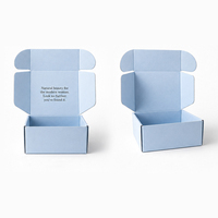 Cajas de Envío Corrugadas Azul Claro Minimalistas, Elegantes y Personalizadas, de Lujo, Impresas a Medida, de Amplia Aplicación, Más Vendidas