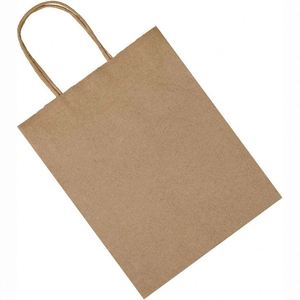 Plain Medium Paper Bags with Handles Bulk Kraft Craft Gift Grocery Shopping Retail Birthday Party Wedding <b>Thick</b> Paper Bags - Product Image 4