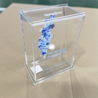 Boîtes de dons personnalisées en acrylique transparent Waterdale Collection Mini Charity Custom Lucite Donation Boxes Acrylic Tzedakah Box