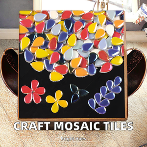 <span class=keywords><strong>Mosaicos</strong></span> Iridiscentes en Forma de Lágrima, Azulejos de Cerámica para Manualidades, Decoración de Habitaciones Infantiles, <span class=keywords><strong>Mosaicos</strong></span> de Gota de Agua - Product Image 2