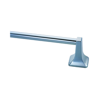 Porte-serviettes mural classique LCM en alliage de zinc chromé et acier inoxydable, barre simple, 24 pouces, garantie 1 an, logo personnalisé, usage hôtelier