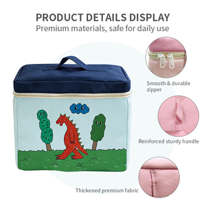 Cesta Organizadora de Juguetes para Niños, Cubo de Almacenamiento Plegable, Contenedor de Dibujos Animados de Animales y Dinosaurios, Portátil, de Gran Capacidad, con Tapa y Asa, para Sala de Juegos - Product Image 1
