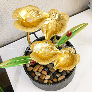 Minimalist Water Flowing Ornament Plastic Iron Electric Desk Decor For Living Room Bedroom Entrance <b>Hall</b> TV <b>Stand</b> - Product Image 4