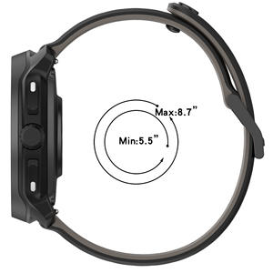 สายนาฬิกาข้อมือซิลิโคนแบบนุ่มสำหรับกีฬา ขนาด 22 มม. สำหรับนาฬิกา <span class=keywords><strong>SUUNTO</strong></span> RACE 2 & VERTICAL/5 <span class=keywords><strong>9</strong></span> OCEAN/RACE S/3 สายนาฬิกาแบบระบายอากาศ - Product Image 6