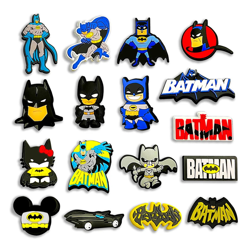 Модные аниме подвески для обуви с заклепками, дизайн летучая мышь, крокса, очаровательные аксессуары для обуви из ПВХ с заклепками