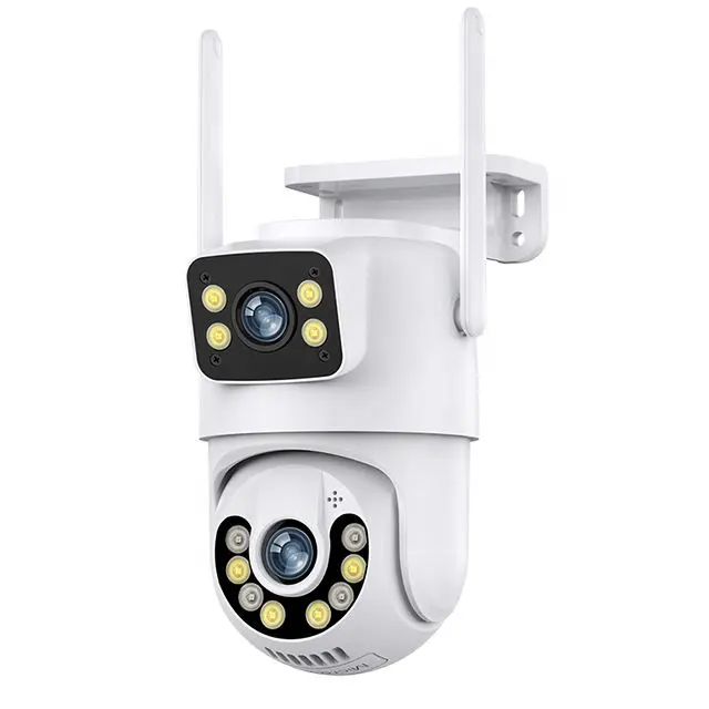 Jortan H.265 Alexa Vision nocturne Surveillance CCTV extérieur PTZ IP WiFi caméra iCSee Smart Home Security double objectif WiFi caméra