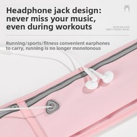 Pochette de téléphone unisexe haut de gamme en nylon imperméable, style ceinture, avec fermeture à cordon, pour la course à pied et les sports de plein air