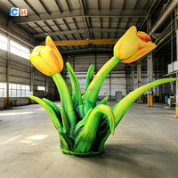 Décoration géante de fleurs de tulipes gonflables, décoration gonflable personnalisée pour les événements, pour les fêtes