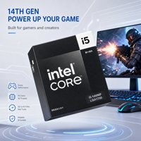 Prosesor Desktop Gaming Intel Core I5-14490F Generasi ke-14, 10 Core 16 Thread hingga 4.9GHz, LGA1700, Cache 24MB, Boxed, Tersedia