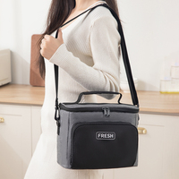 Sac à déjeuner isotherme, sac de transport thermique pour aliments, sac isotherme portable avec bandoulière, boîte à repas pour pique-nique, bureau, réutilisable