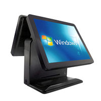 Système de point de vente tout-en-un H2156A Android/Windows avec double écran 15,6+15,6'' pour petites entreprises, pharmacies et hôpitaux
