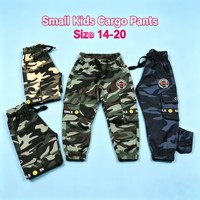 Pantalon Cargo Enfant YQ363 à 5,05 $ – Vente en Gros, Taille Élastique, Multi-Poches, Jogger, Uni ou Camouflage, Décontracté pour Garçons