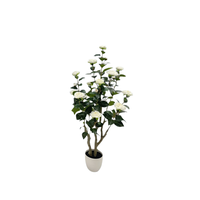 Künstlicher Kamelienbaum Künstliche Kamelien Luxuriöse Deko-Pflanzen für Wohnzimmer Schlafzimmer Büro
