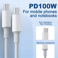Cable de Carga Rápida USB-C a C PD de 100W 5A al por Mayor, Cable de Transferencia de Datos de Alta Velocidad para iPhone