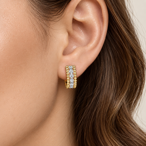 Orecchini a Cerchio Rotondi per Donne, Accessori per Orecchie Semplici per Uso Quotidiano - Product Image 2