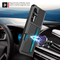 Étui de téléphone de luxe résistant aux chocs, écologique, en TPU+PC, avec poche pour cartes, pour S23 FE/S22/S21/S20 Plus/Note 20 Ultra