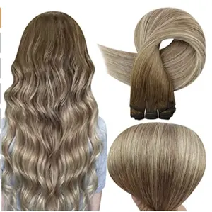 Human Hair Weft 100% Russian Super Double Drawn Human Remy Hair Extensions Long Hair Ratio > 80% Offer Wholesale Price