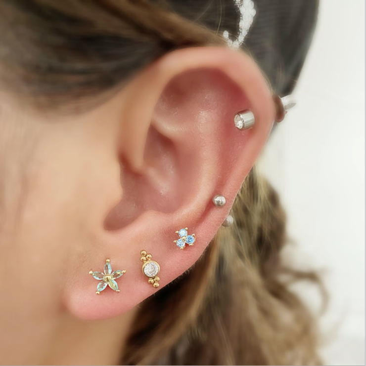 9 Pares De Pendientes Aros Oro Para Mujer - Aretes Pequeños Hipoalergénicos, Ideal Para Helix Y Uso Diario