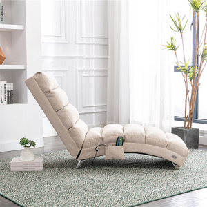 Wholesale Minimalist <b>Bean</b> <b>Bag</b> Microfiber Chaise Lounge Long Lounger Lazy Recliner Chair with Metal Frame for Living Room - Product Image 4