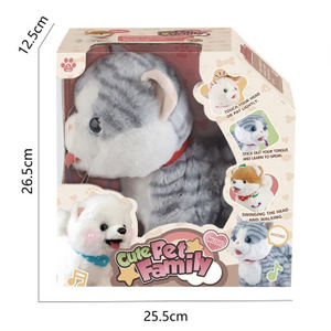 Elektrikli Peluş Evcil Hayvan Yavru Kedi, Tasma, Mama Kabı ve Aksesuarları ile - Müzik, Konuşma, Yürüme, Dil Yalama ve Sarılma Özellikleri - Product Image 3