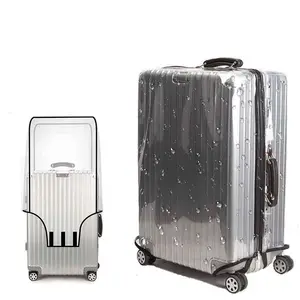 Dustproof यात्रा सामान यात्रा आयोजक कस्टम आकार निविड़ अंधकार पीवीसी ट्राली सूटकेस धूल कवर पारदर्शी सामान कवर