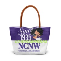 Sac fourre-tout personnalisé NCNW pour sororité, réutilisable, design de créateur, vente en gros, sac de shopping pour sororité, sac de week-end