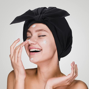 2024 bonnets de douche réglable nœud papillon <span class=keywords><strong>bain</strong></span> cheveux réutilisable étanche Turban casquette pour femmes fille beauté cheveux Spa <span class=keywords><strong>bain</strong></span> maison voyage - Product Image 1
