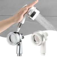 Douche à main portable pour animaux de compagnie avec brosse de massage, peigne et jet de pluie pour salle de bain