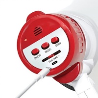 Mégaphone portable rechargeable - Haut-parleur puissant léger avec sirène, contrôle du volume et fonction musique