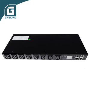 Gcabling Unité <span class=keywords><strong>de</strong></span> distribution d'alimentation (PDU) 19 pouces 1U 12 voies 10 kW, intelligente, simple 48 V, pour armoire <span class=keywords><strong>de</strong></span> serveur 42U Europe avec boîtier - Product Image 1