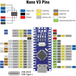 Yintod Nano V3.0 ATmega328P Nano Board CH340 5V 16M Microcontroller Board for <strong>Arduino</strong> Electronics Development Board - Product Image 3