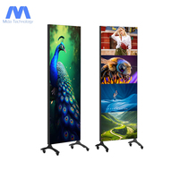 Écran LED couleur pleine gamme P1.25-P3.91 pour intérieur, 756x2181mm, contrôle WiFi, affichage publicitaire double face