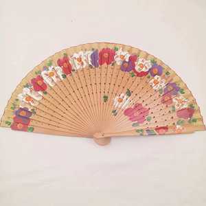 Éventail espagnol en bois peint à la main pour mariages, art populaire écologique, décoration intérieure, éventail poli pour femme pour exprimer l'amour - Product Image 6