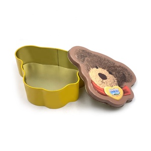 Cấp thực phẩm Gấu hình hộp thiếc cho <span class=keywords><strong>Cookie</strong></span> kẹo bánh quy sô cô la bao bì - Product Image 2