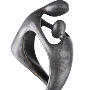 Bougeoir en aluminium en forme de figure humaine Bougeoir en T argenté fini antique fait main pour la décoration de Noël - Product Image 2