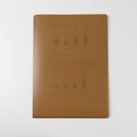 Carpeta de documentos transparente con diseño en forma de L y función de una sola página en entornos profesionales con material PP reciclable