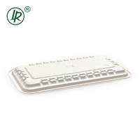 Witte wegwerp plastic fruit- en supermarktvershouders voor vers vlees, steak en fastfood, wegwerp borden