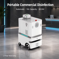 Robot de désinfection portable autonome de 10 L, canon à brouillard mobile avec télécommande et technologie plasma