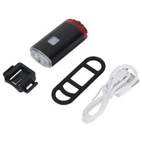 Phare LED pour VTT étanche, rechargeable par USB, avec lumière d'avertissement rouge pour casque et guidon