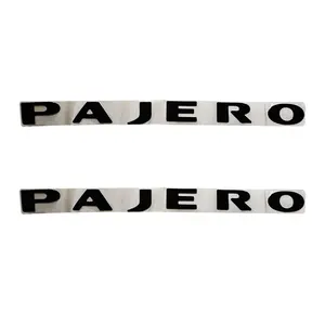 汽车零件发动机罩标志发动机罩徽章兼容三菱帕杰罗蒙特罗V9 ~ 系列2006 ~ 黑色银色金色贴纸