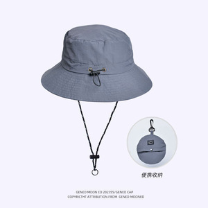 Customized LOGO Foldable <strong>Bucket</strong> <strong>Hat</strong> <strong>With</strong> Pocket Safari Unisex Fishing Cap Fisherman <strong>Bucket</strong> <strong>Hat</strong> <strong>With</strong> Drawstring - Product Image 3