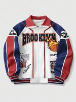 Veste décontractée pour homme élégante pour toutes les saisons - Matière douce et légère, imprimé flamme de basket-ball, pièce polyvalente pour un usage quotidien