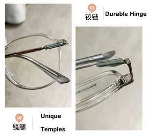 الراقية لطيف نجمة القمر منحوتة معبد مضلع CE UV400 النظارات الشمسية للجنسين مرآة مستوية مكافحة نظارات الضوء الأزرق - Product Image 6