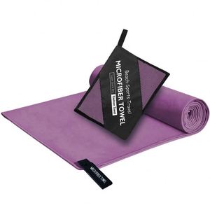 Serviette de sport en microfibre PVA à séchage rapide, gaufrée, unie, teinte, couleur unie, avec logo personnalisé, idéale pour la gym, le fitness, les activités de plein air, ou comme cadeau. - Product Image 4