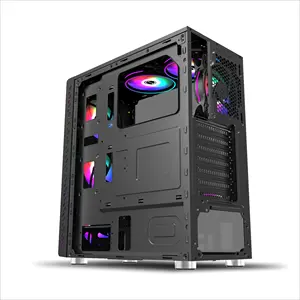 Htpc Horizontal Micro Mini Pc Hand Atx Generic Full Size and Mid Tower Led Blue Rgb Cpu Cabinet Computer Case with Handle