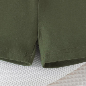 ชุดลำลองสองชิ้นคุณภาพสูงสำหรับเด็กผู้ชาย ขายส่งชุดกีฬาฤดูร้อนสำหรับเด็ก ผ้าแคนวาสลายพราง - Product Image 6