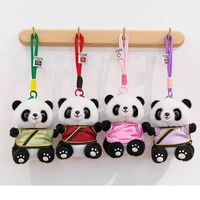 Peluche Panda en Gros, Peluche Panda Mignonne Personnalisée, Mini Poupée Panda Douce, Breloque de Sac, Souvenir, Cadeau en Gros OEM