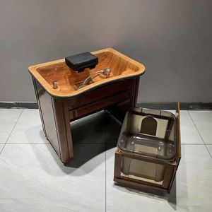 อ่างล้างผมเคลื่อนที่สำหรับร้านทำผมโดยเฉพาะ, สำหรับร้านเสริมสวย, ไม่ต้องใช้น้ำ, ใช้สำหรับทำไฮโดรเทอราปี, ระบบหมุนเวียนน้ำสำหรับอบไอน้ำ - Product Image 4