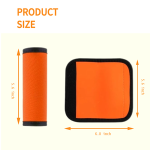 Label bagasi koper nyaman Logo kustom Premium tanda ritel pembungkus pegangan gesper nilon karet <span class=keywords><strong>Neoprene</strong></span> hijau lunak - Product Image 4