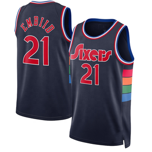 2022 76er Jersey Hot Press Broderie <span class=keywords><strong>Maillot</strong></span> <span class=keywords><strong>de</strong></span> <span class=keywords><strong>basket</strong></span>-ball <span class=keywords><strong>de</strong></span> qualité populaire - Product Image 4